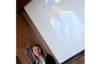 Laura Malick, SIS/BA '91, sings at Professor F. Gunther Eyck's memorial service. Photo courtesy of Pamela Fernandez.